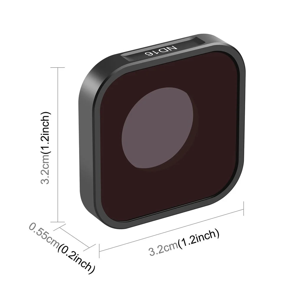 PULUZ PU921 ND16 Filter for GoPro HERO11 Black  /  HERO11 Black Mini  /  HERO10 Black  /  HERO9 Black Optical Glass Camera Lens Filter - 6