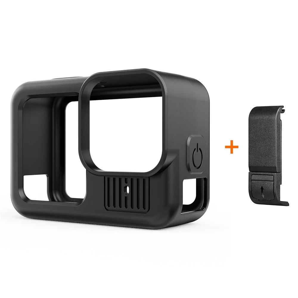PULUZ PU949B For GoPro HERO13 Black Silicone Protective Case Charging Side Cover Set with Hand Strap and Lens Cap - 2