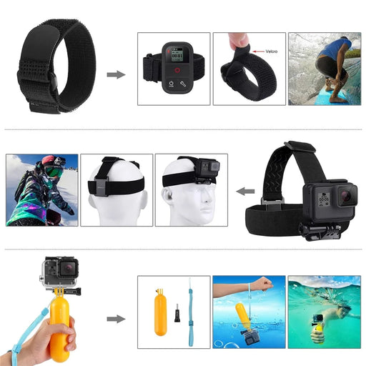 PULUZ PKT39 50 in 1 Combo Kits with Storage Case for GoPro HERO11 Black / HERO10 Black / HERO9 Black / HERO8 Black / HERO7 - 2