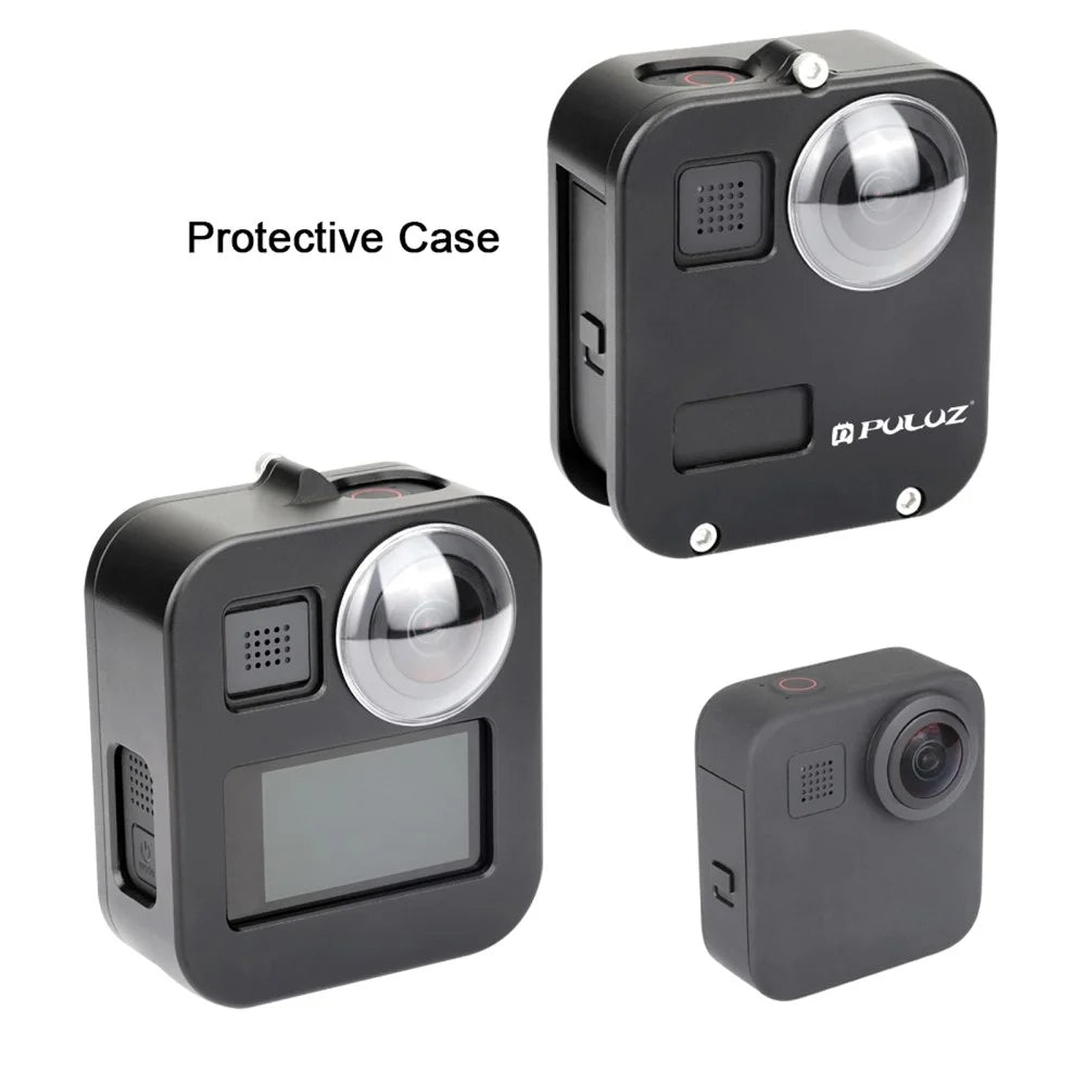 PULUZ PU439B For GoPro MAX Action Camera Housing Shell Anti Scratch Metal Protective Cage with Lens Cap - 3