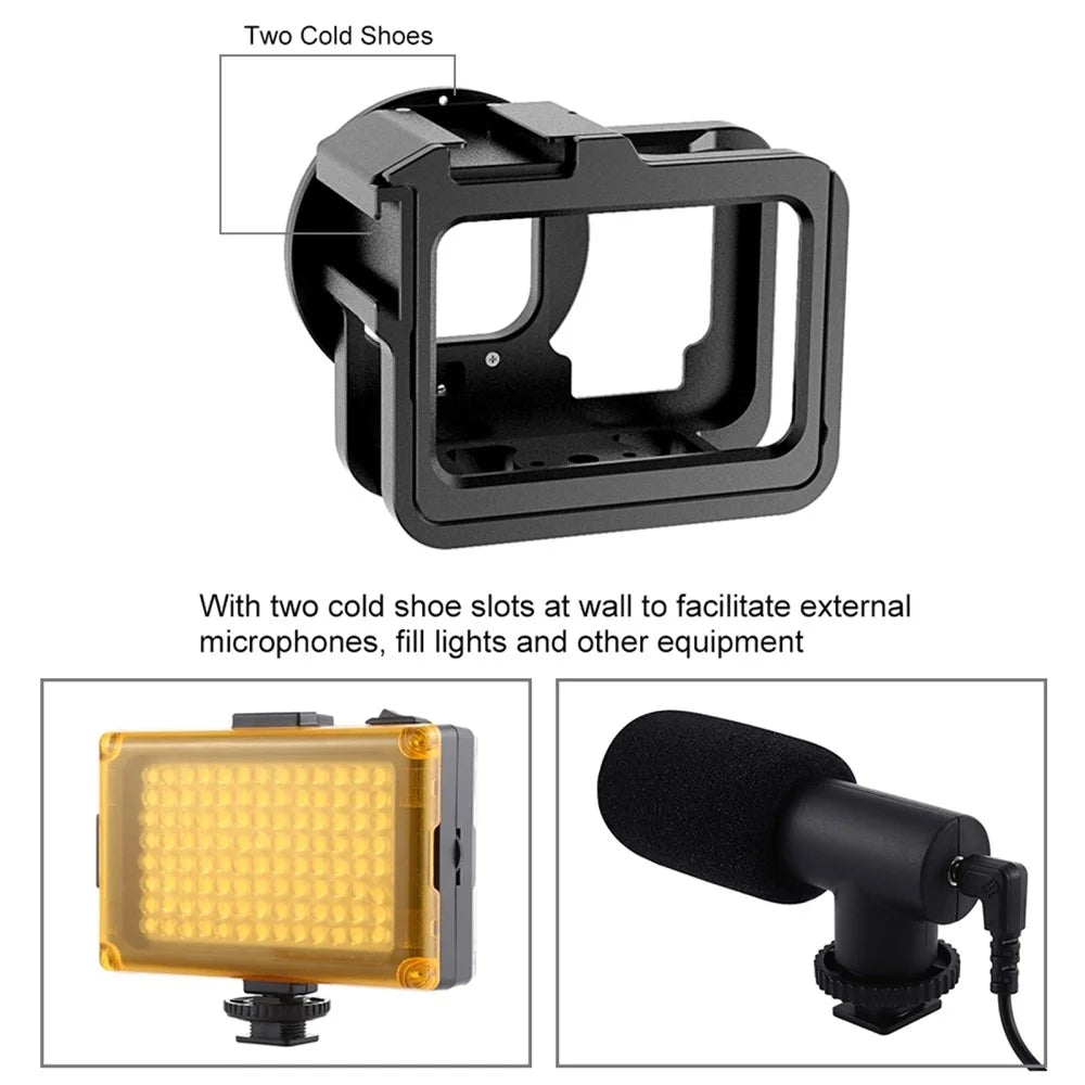 PULUZ PU508B For GoPro Hero 11 Black / 10 Black / 9 Black Metal Protective Camera Cage with UV Lens Filter - 4