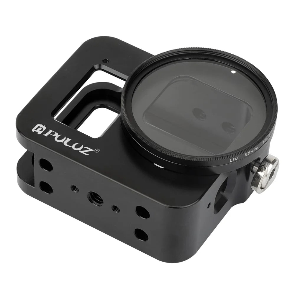 PULUZ PU358B For GoPro HERO8 Black CNC Aluminum Alloy Protective Cage with Insurance Frame and 52mm UV Lens - 2