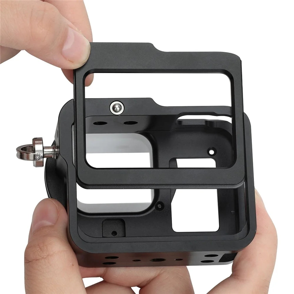 PULUZ PU358B For GoPro HERO8 Black CNC Aluminum Alloy Protective Cage with Insurance Frame and 52mm UV Lens - 4