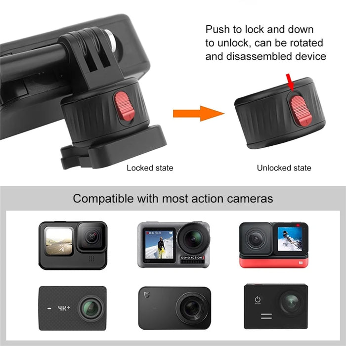 PULUZ PU707B For GoPro / Insta360 Action Camera Quick Release Magnetic Mount Connection Base - 6