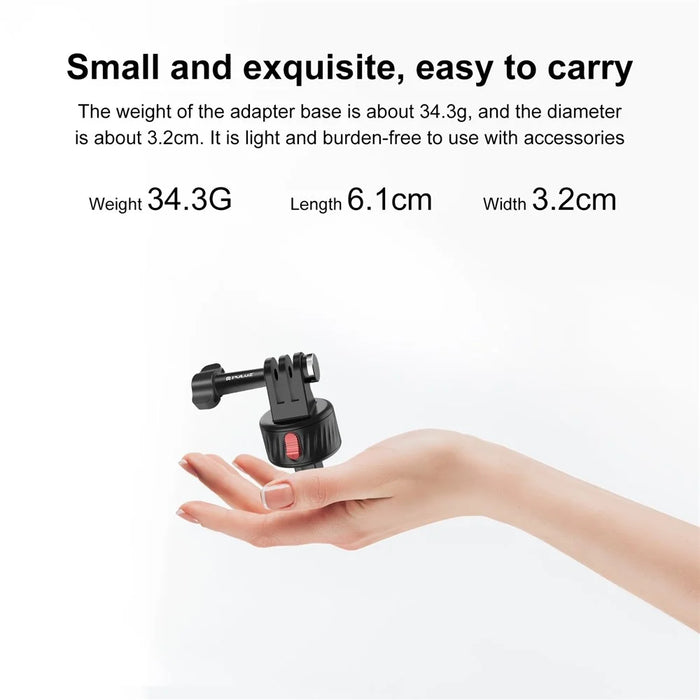 PULUZ PU706B For GoPro / Insta360 Action Camera Quick Release Magnetic Base Mount Adapter - 5