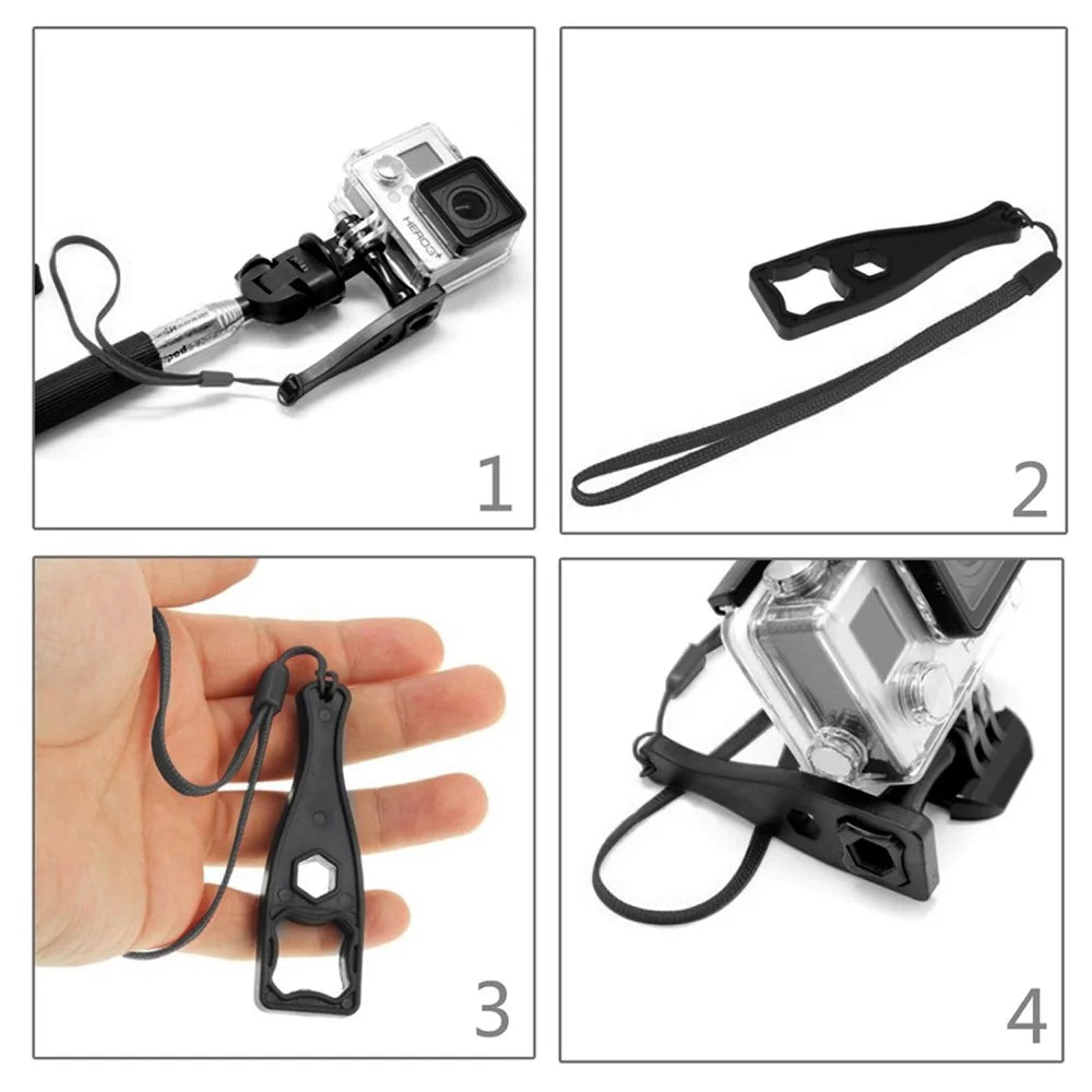 PULUZ PU122 For GoPro Hero / DJI Osmo Action / Yi Sports Camera Plastic Wrench with Lanyard - 5