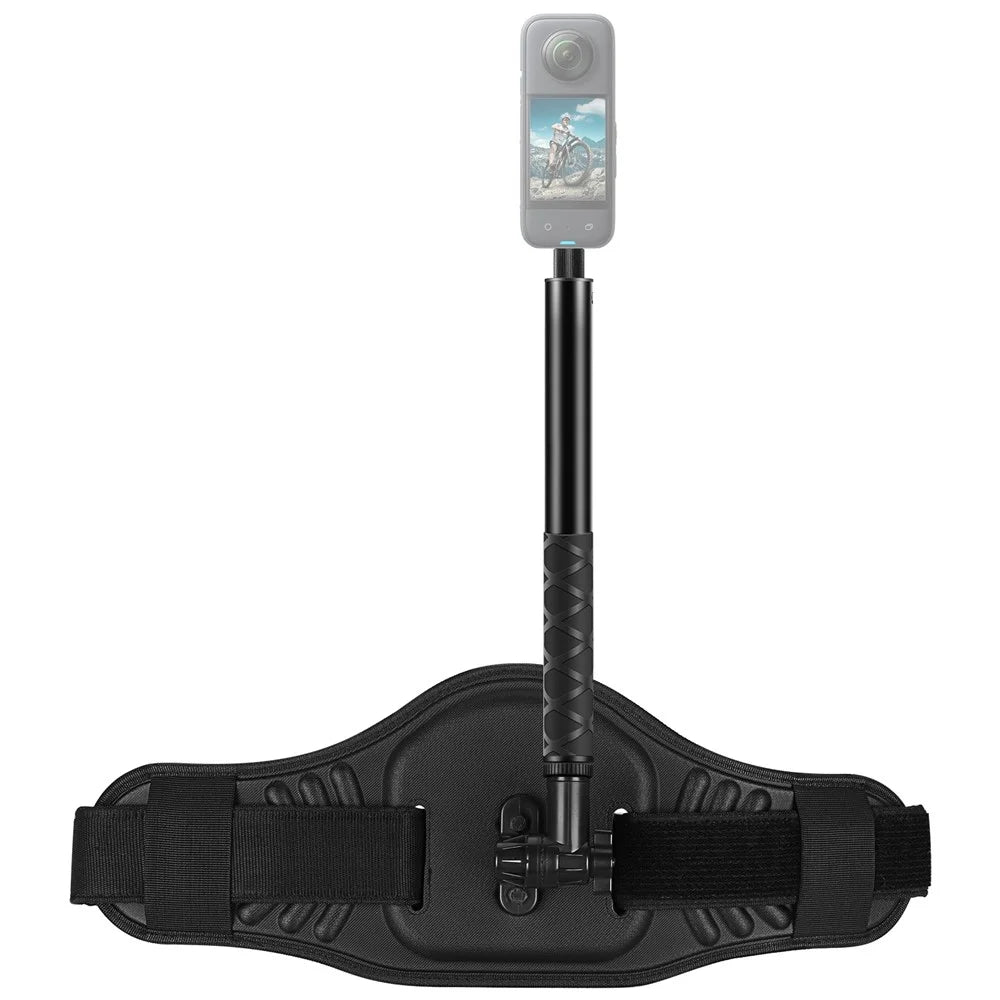PULUZ PU907 Waist Belt Mount Strap for Insta360 ONE X / GoPro Fusion / Ricoh Theta S / Theta V / Theta SC Action Camera with Selfie Stick Kit Set - 1