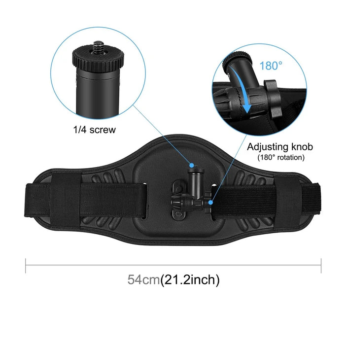 PULUZ PU907 Waist Belt Mount Strap for Insta360 ONE X / GoPro Fusion / Ricoh Theta S / Theta V / Theta SC Action Camera with Selfie Stick Kit Set - 7