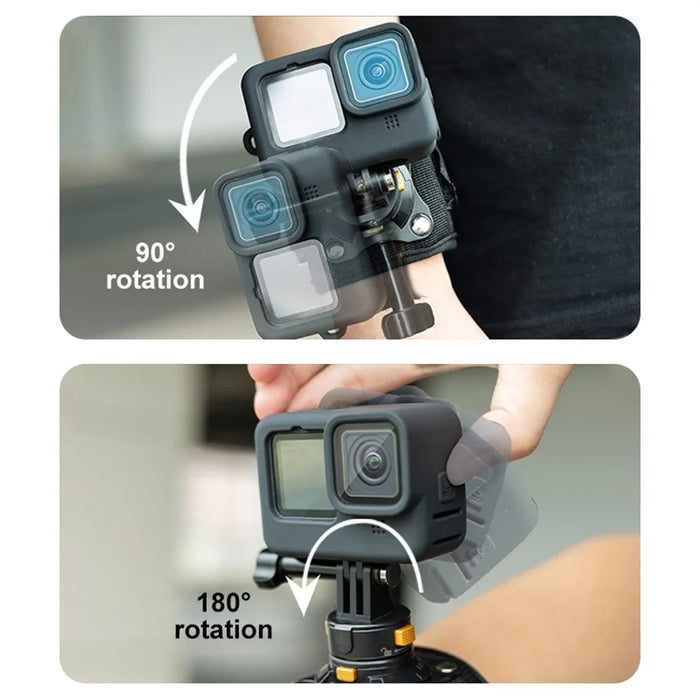 PULUZ PU1054B Magnetic Quick Release Wrist Strap Mount for GoPro / Insta360 / DJI Action Camera Hands Free POV Shooting - 4