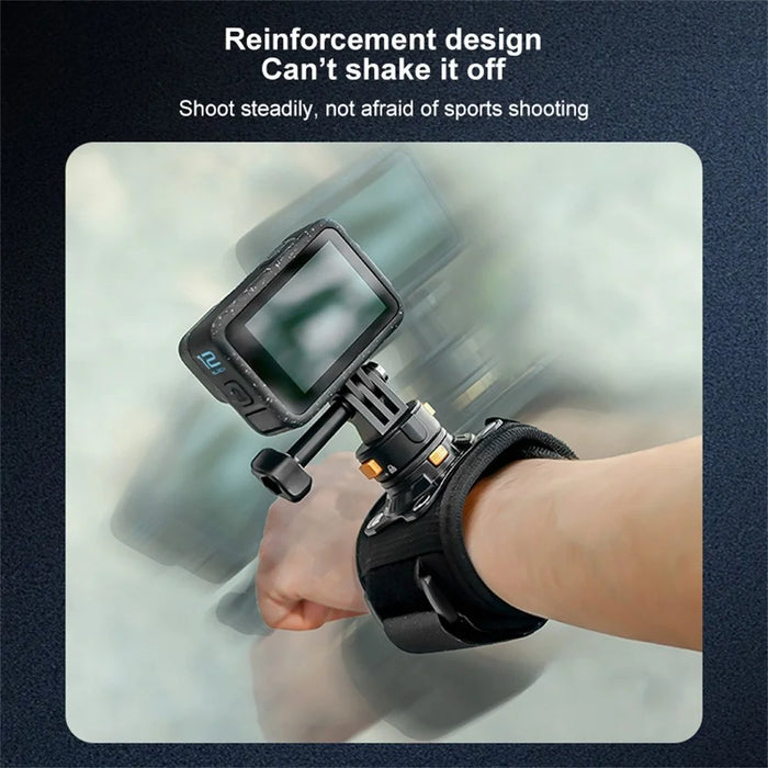 PULUZ PU1054B Magnetic Quick Release Wrist Strap Mount for GoPro / Insta360 / DJI Action Camera Hands Free POV Shooting - 5