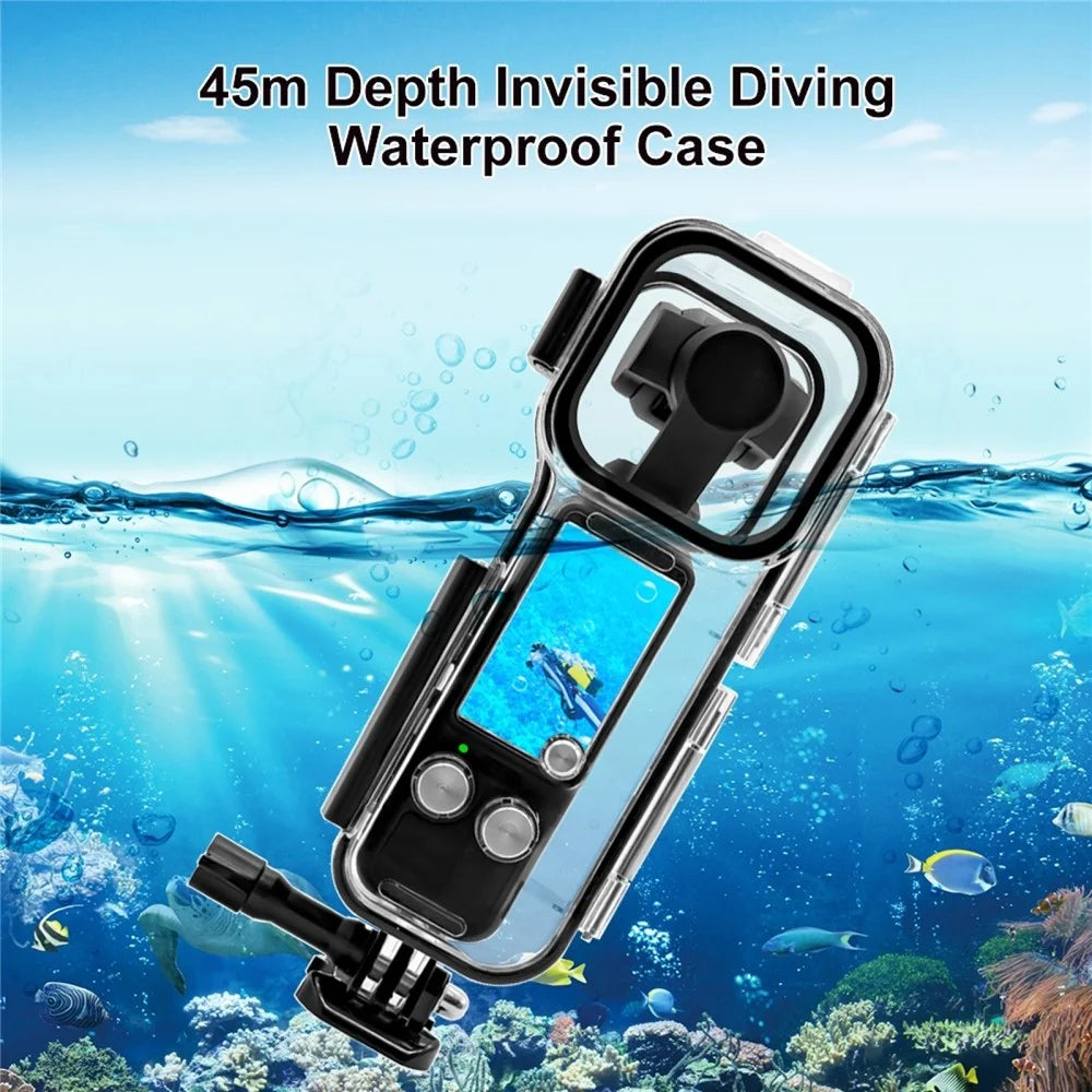 PULUZ PU967T For DJI Osmo Pocket 3 Waterproof Case 45m Underwater Action Camera Protective Housing Shell - 4
