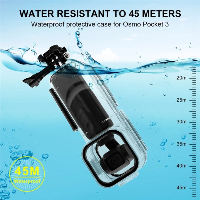 PULUZ PU967T For DJI Osmo Pocket 3 Waterproof Case 45m Underwater Action Camera Protective Housing Shell - 7
