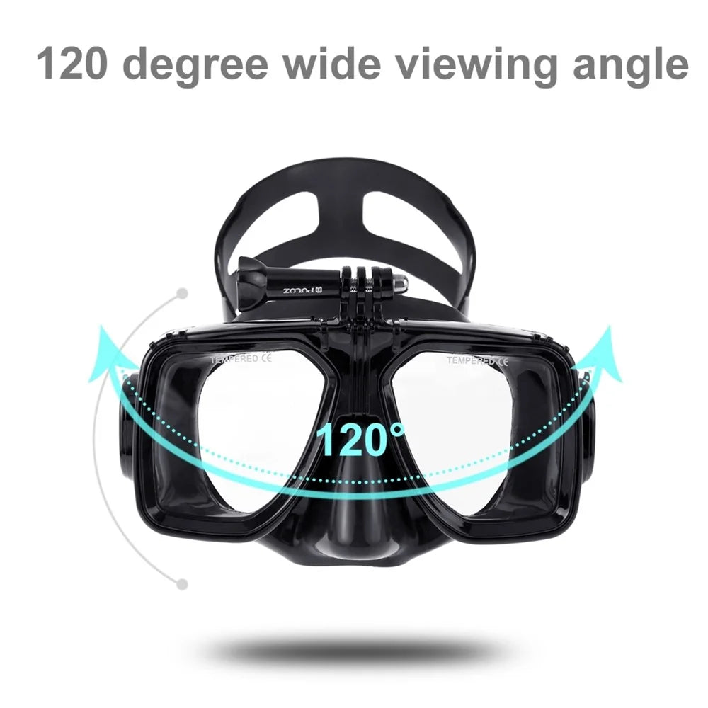 PULUZ PU401 Diving Goggles for GoPro Hero Series / Insta360 One R / DJI Osmo Action Camera Mount Anti Fog Glasses - 2