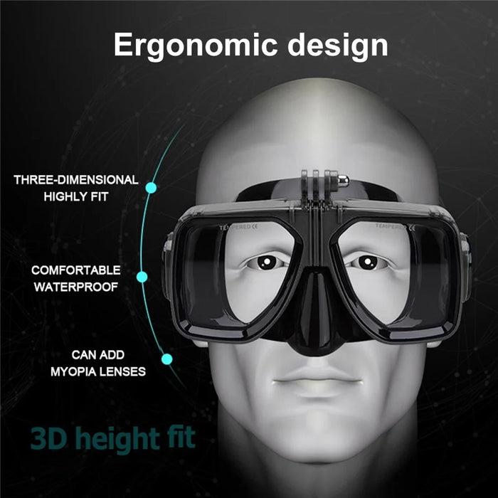 PULUZ PU401 Diving Goggles for GoPro Hero Series / Insta360 One R / DJI Osmo Action Camera Mount Anti Fog Glasses - 4