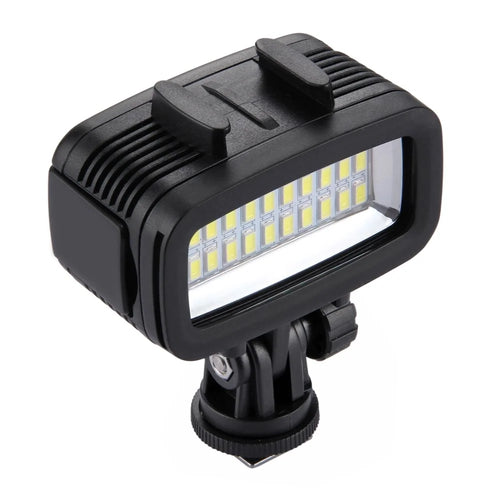 PULUZ PU222 For GoPro LED Video Light IPX8 40m Waterproof 20 LEDs Hot Shoe Mount Fill Light with 2 Color Filters - 1
