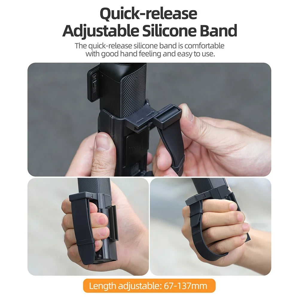 SUNNYLIFE OP3-MJ991 For DJI Osmo Pocket 3 Hand Band Magnetic Expansion Adapter Phone Teleprompter Holder Mount Extension Handle - 3