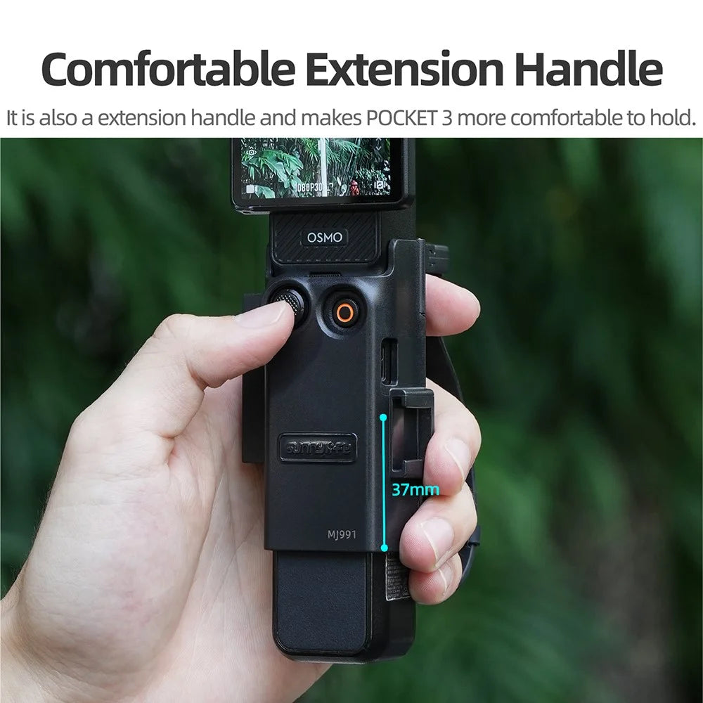 SUNNYLIFE OP3-MJ991 For DJI Osmo Pocket 3 Hand Band Magnetic Expansion Adapter Phone Teleprompter Holder Mount Extension Handle - 4