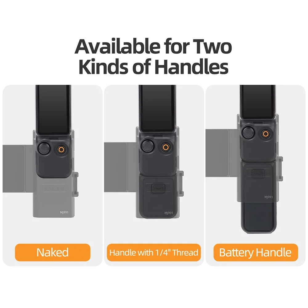 SUNNYLIFE OP3-MJ991 For DJI Osmo Pocket 3 Hand Band Magnetic Expansion Adapter Phone Teleprompter Holder Mount Extension Handle - 5