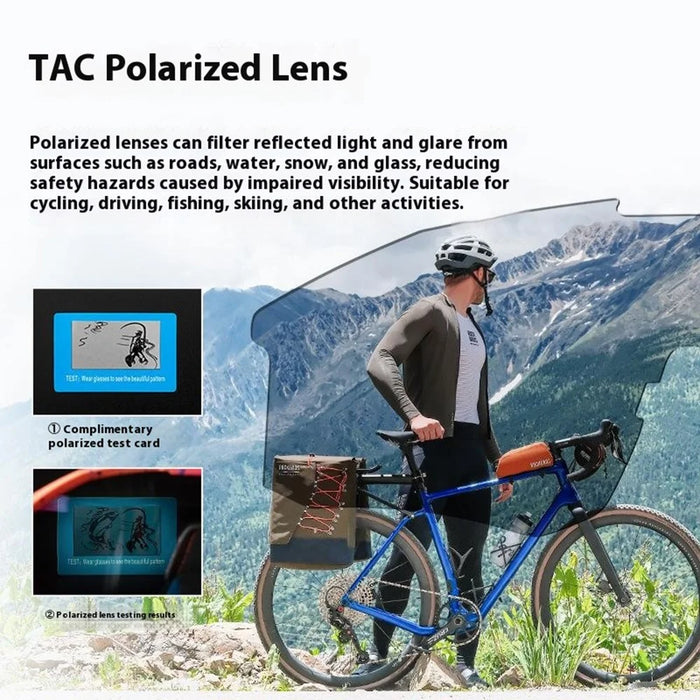 ROCKBROS 14130001 SP297 Cycling Glasses UV400 Protection Polarized Sunglasses Outdoor Sports Eyewear - White Frame - 5