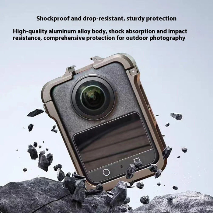 For DJI Osmo 360 Camera Quick Release Protective Frame Aluminum Alloy Cold Shoe Mount - 5