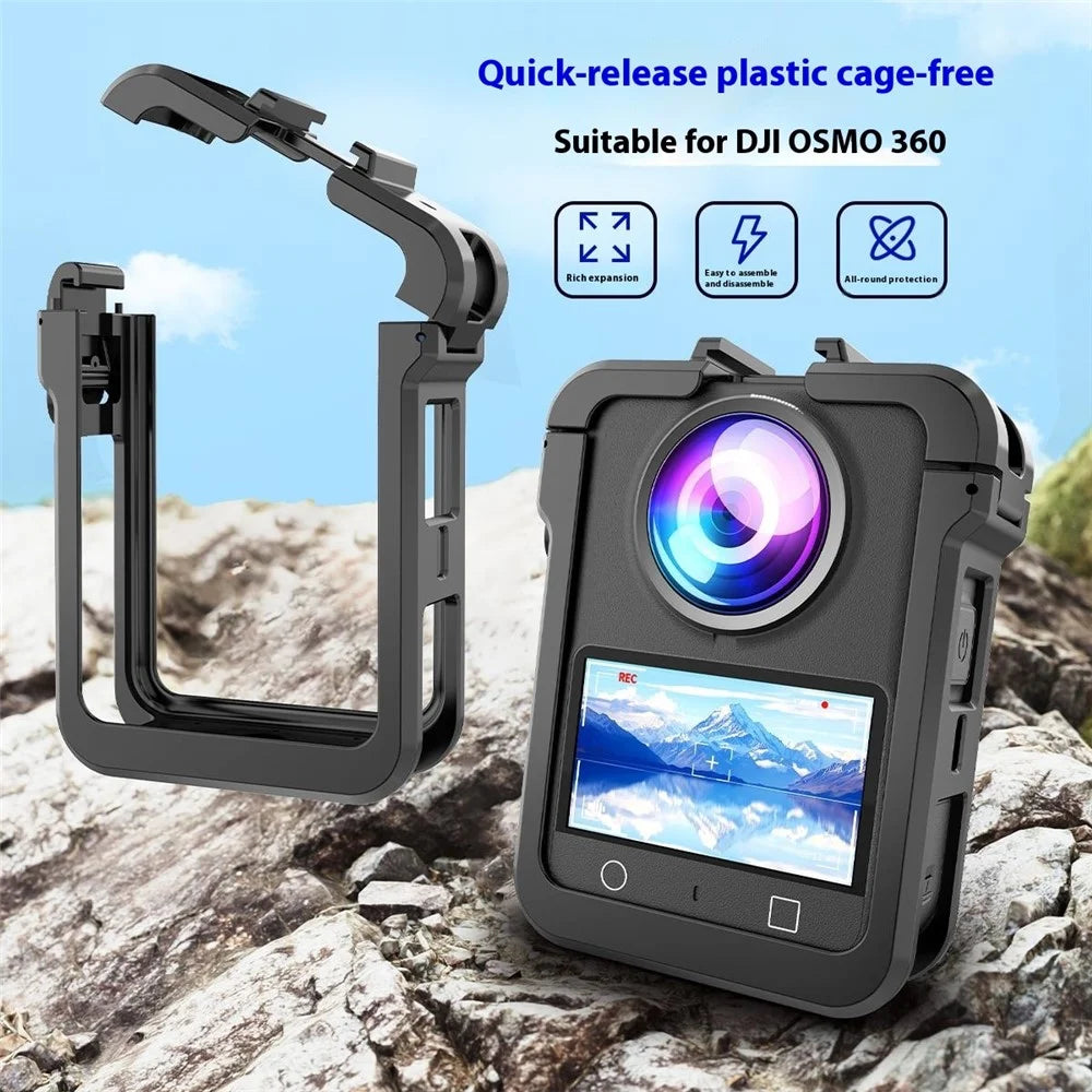 For DJI Osmo 360 Camera Cage Magnetic Quick Release Hard PC Protective Frame with 1 / 4" Adapter - 2