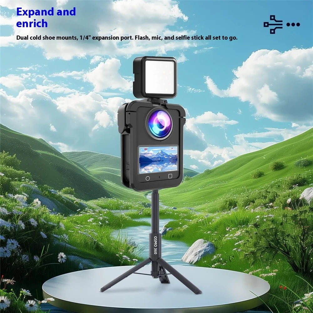 For DJI Osmo 360 Camera Cage Magnetic Quick Release Hard PC Protective Frame with 1 / 4" Adapter - 4