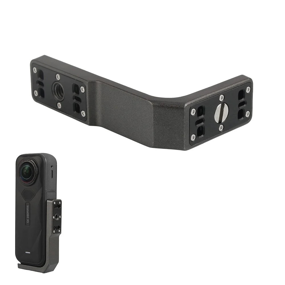 For Insta360 X5 / X4 / X3 Camera Mount Horizontal Vertical Aluminum Alloy Anti Shake Mounting Bracket - 1