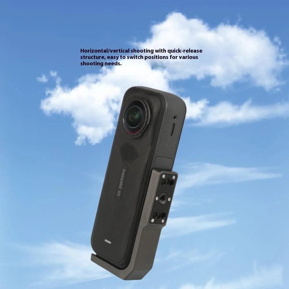 For Insta360 X5 / X4 / X3 Camera Mount Horizontal Vertical Aluminum Alloy Anti Shake Mounting Bracket - 3