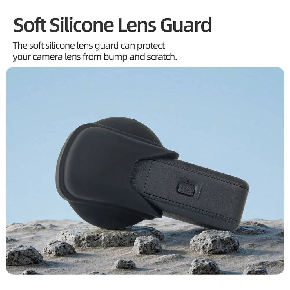 SUNNYLIFE OS-SG034 For DJI Osmo 360 Camera Lens Guard Anti Scratch Silicone Lens Protective Cover - Orange - 4