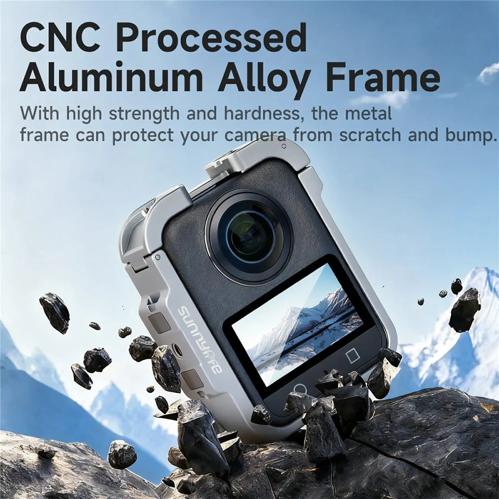 SUNNYLIFE OS-BK040 For DJI Osmo 360 Metal Frame Cage Vertical / Horizontal Shooting Camera Protective Cover - 5