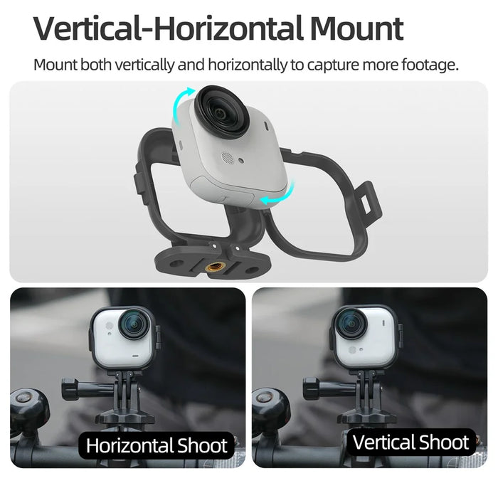 SUNNYLIFE GU-BK047 For Insta360 Go Ultra Camera Foldable Vertical and Horizontal Mount Frame Adapter - 7