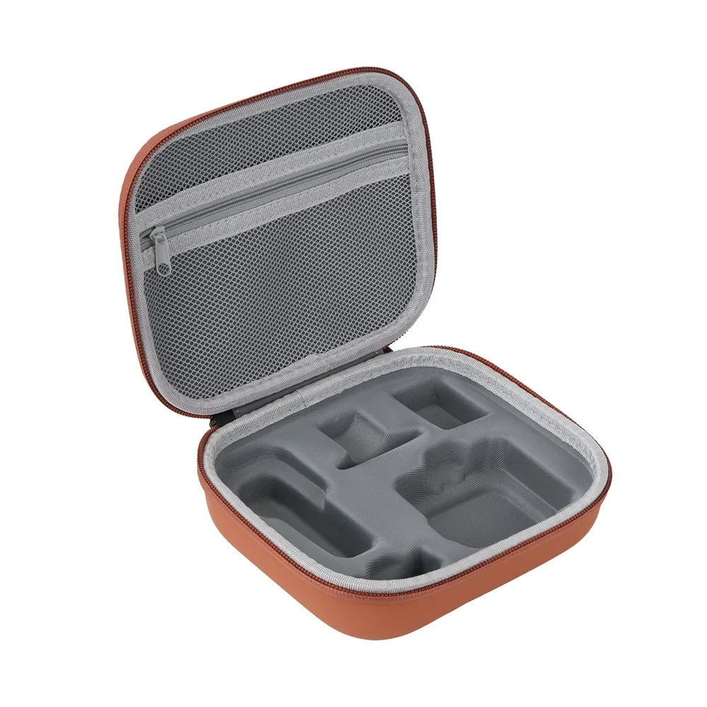 SUNNYLIFE ON-B0102 For DJI Osmo Nano Standard Kit Case Portable Leather EVA Storage Bag with Carabiner - Orange - 6