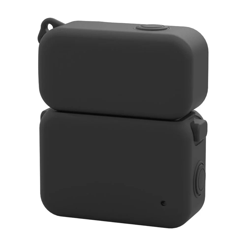For DJI Osmo Nano Silicone Case Action Camera Protective Cover Dust-Proof with Lens Guard - Black - 4