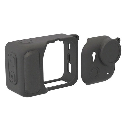 For Insta360 Go Ultra Protective Cover Action Camera and Lens Silicone Case Dust-Proof Scratch-Resistant Shock-Absorbing - Black - 2