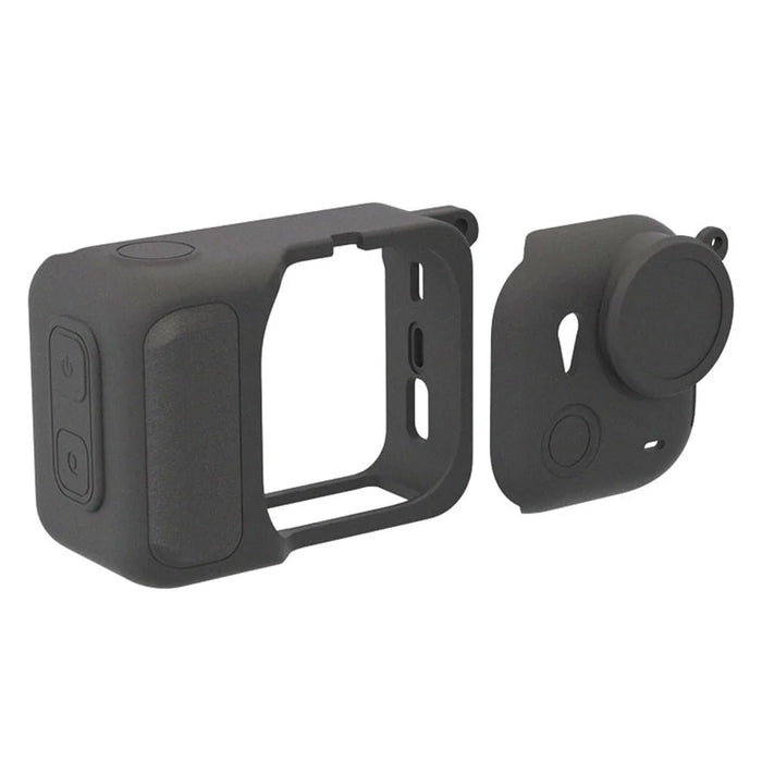 For Insta360 Go Ultra Protective Cover Action Camera and Lens Silicone Case Dust-Proof Scratch-Resistant Shock-Absorbing - Black - 2