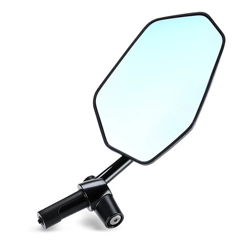 WEST BIKING 0720051B0001 Bicycle Left Rearview Mirror 360° Adjustable Rearview Mirror Carbon Fiber Back Plate for Bike - Black - 1