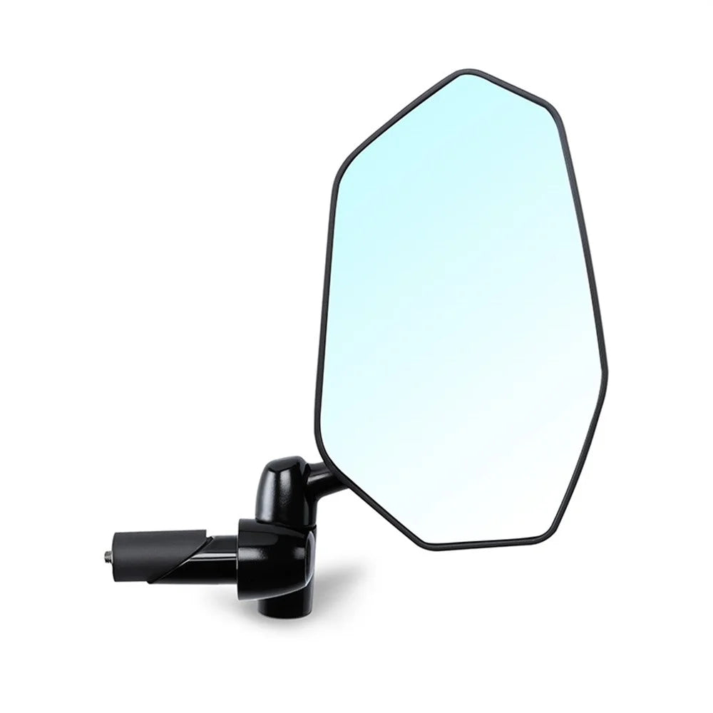 WEST BIKING 0720051B0001 Bicycle Left Rearview Mirror 360° Adjustable Rearview Mirror Carbon Fiber Back Plate for Bike - Black - 2