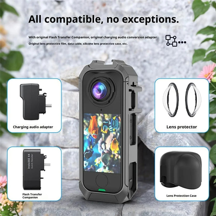 For Insta360 X4 Air Camera Metal Cage Quick Release Magnetic Protective Frame - 5
