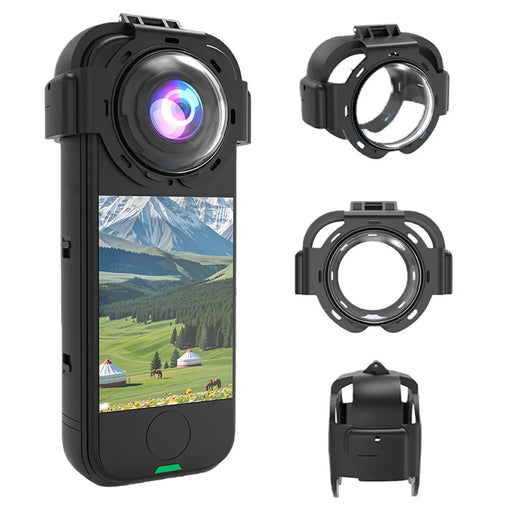For Insta360 X4 Air Lens Cover Snap-on Tempered Glass Camera Lens Protector - 1