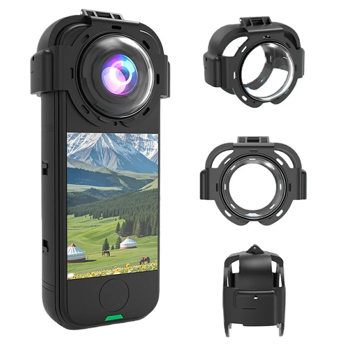 For Insta360 X4 Air Lens Cover Snap-on Tempered Glass Camera Lens Protector - 1