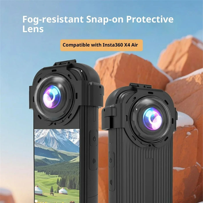 For Insta360 X4 Air Lens Cover Snap-on Tempered Glass Camera Lens Protector - 2
