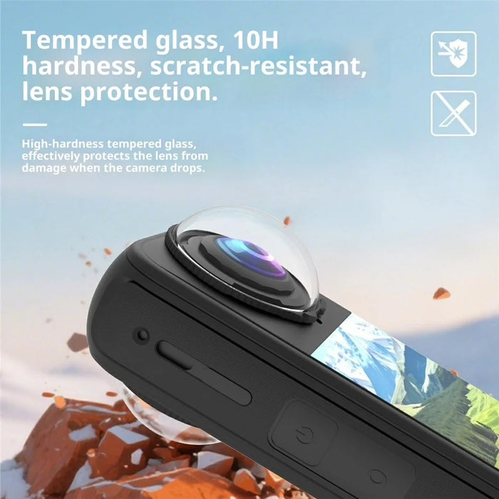 2Pcs For Insta360 X4 Air Optical Tempered Glass Lens Protector 10H Hardness Camera Lens Film - 4