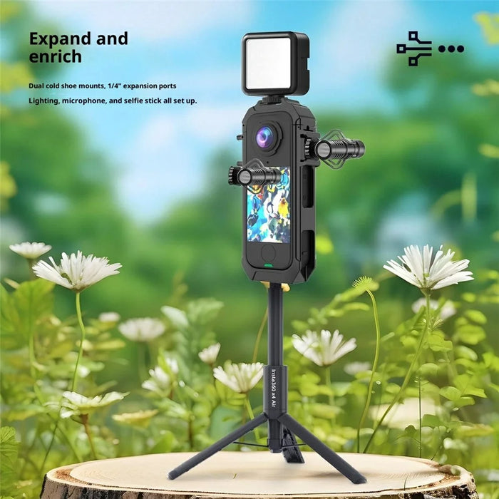 For Insta360 X4 Air Camera Cage Quick Release Magnetic Base Plastic Protective Frame - 3