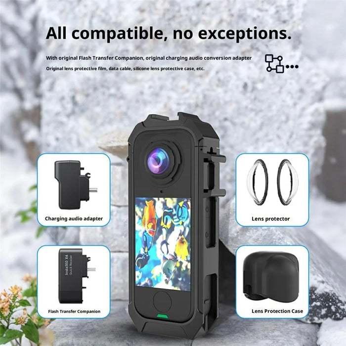 For Insta360 X4 Air Camera Cage Quick Release Magnetic Base Plastic Protective Frame - 6