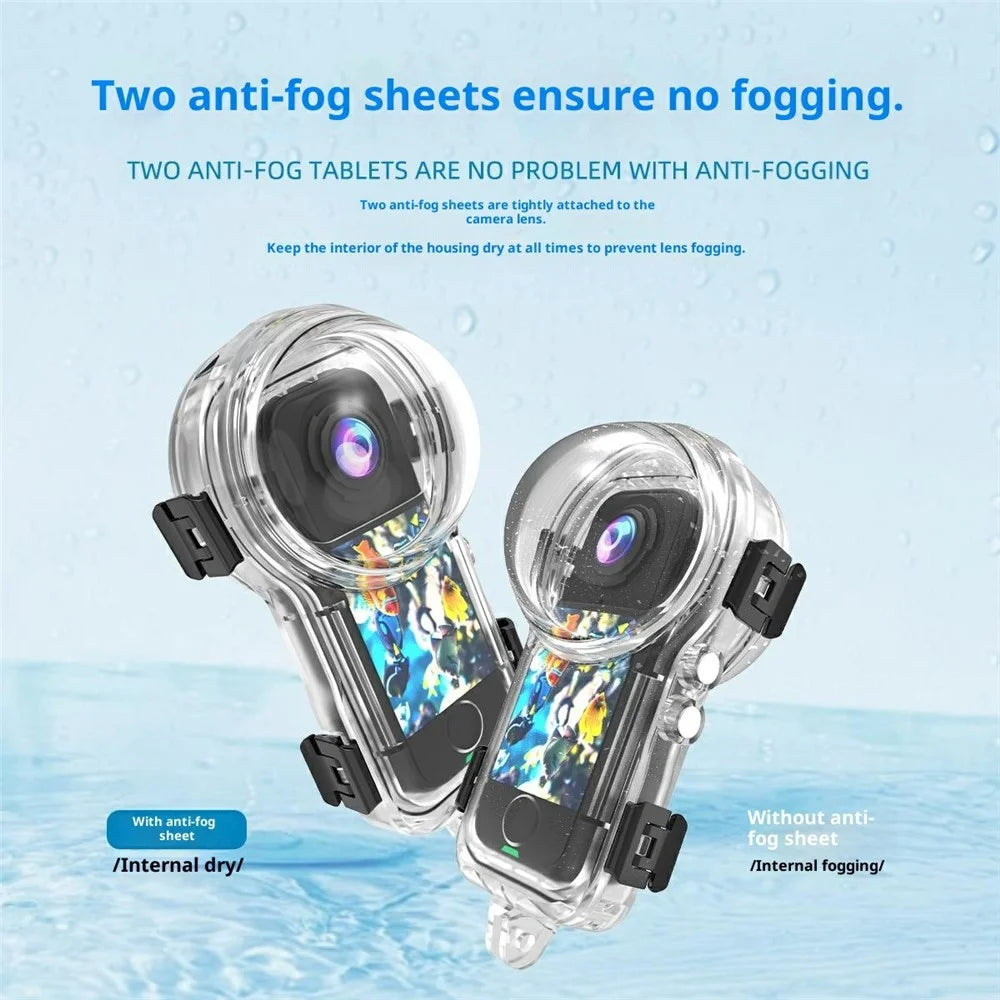 For Insta360 X4 Air 50m Waterproof Camera Case Invisible Underwater PC Housing Cover - 6