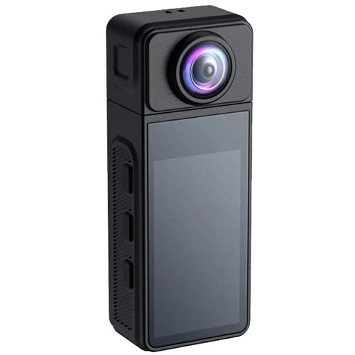 4K Magnetic Thumb Action Camera WiFi Pocket Camera with 270° Rotatable Wide-Angle Len for Outdoor Cycling - Black - 1