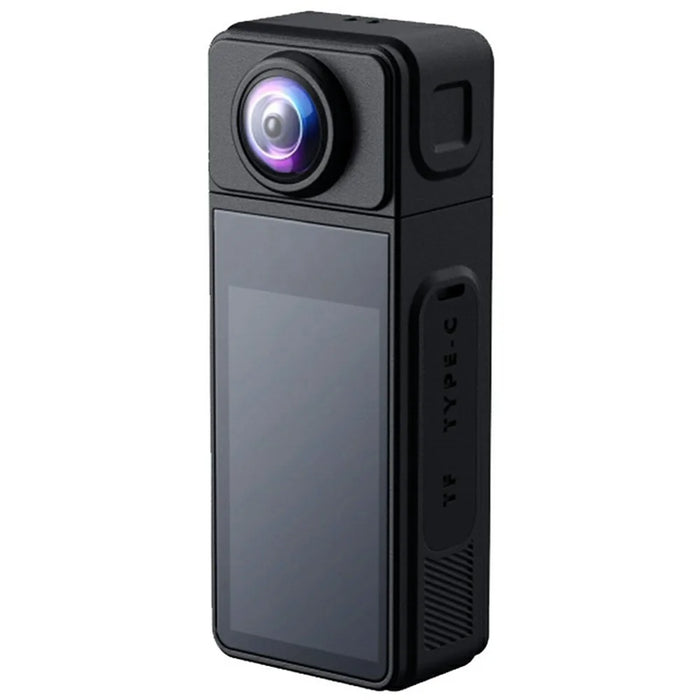 4K Magnetic Thumb Action Camera WiFi Pocket Camera with 270° Rotatable Wide-Angle Len for Outdoor Cycling - Black - 2