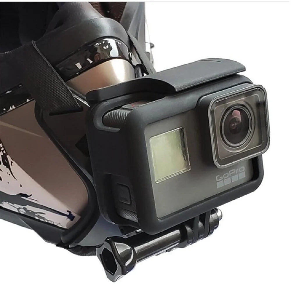 Motorcycle Helmet Chin Stand Mount Holder for GoPro HERO9 Black AT1108 - Black - 5