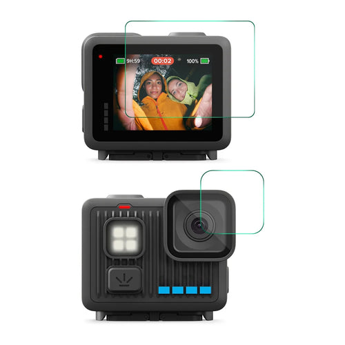 ENKAY HAT PRINCE For GoPro Hero 9 / GoPro LIT Hero High Aluminium-silicon Glass Film   0.2mm 9H Camera Lens + Screen Protector Set - Transparent - 1