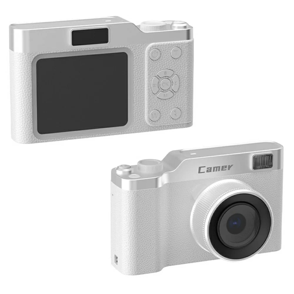 Z005 CCD Digital Camera 50MP HD Dual Lens Selfie Camera 8X Digital Zoom AF Auto Focus Built-in LED Flash - White - 1